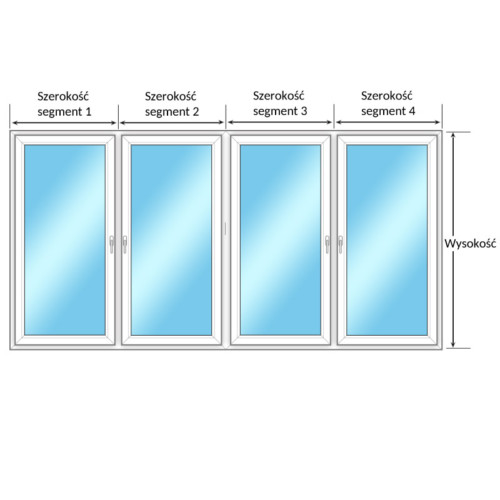 drzwi HST czteroczęściowe wymiary